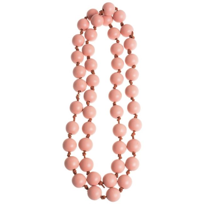 LONG NECKLACE WITH WOODEN BEADS