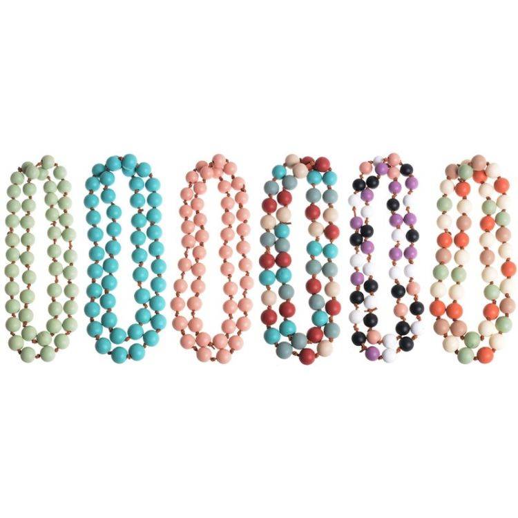 COLLAR LARGO CUENTAS MADERA 2