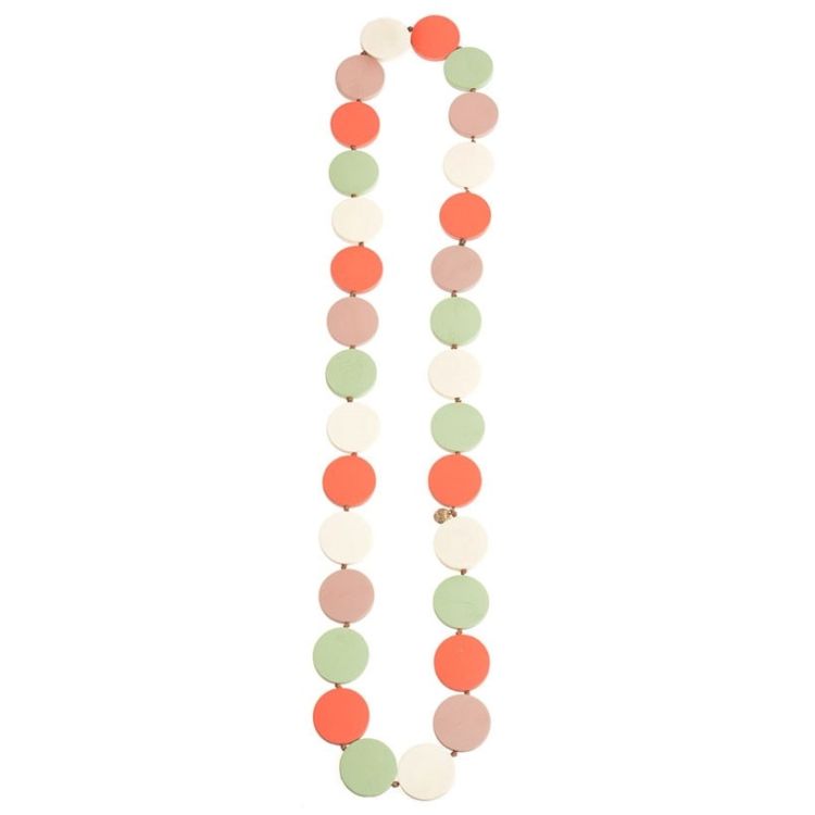 LONG NECKLACE WITH WOODEN BEADS