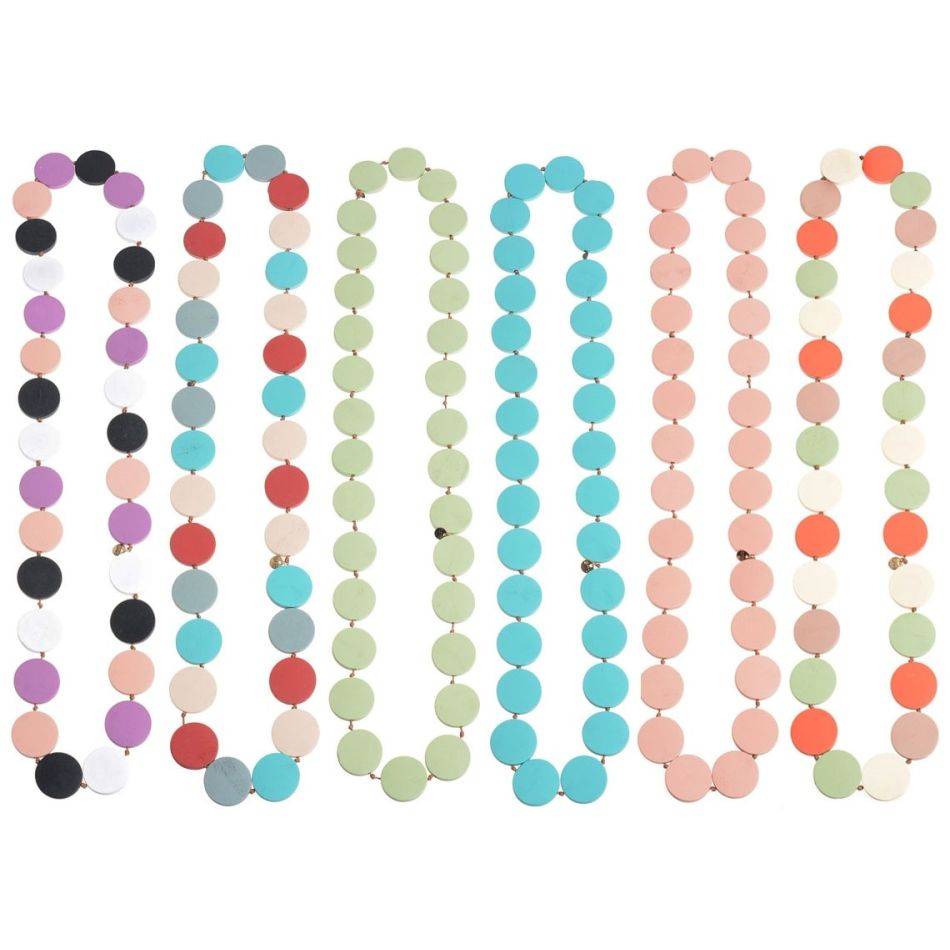 LONG NECKLACE WITH WOODEN BEADS