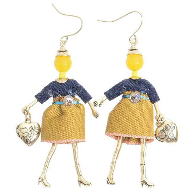 DOLL PENDANT EARRINGS