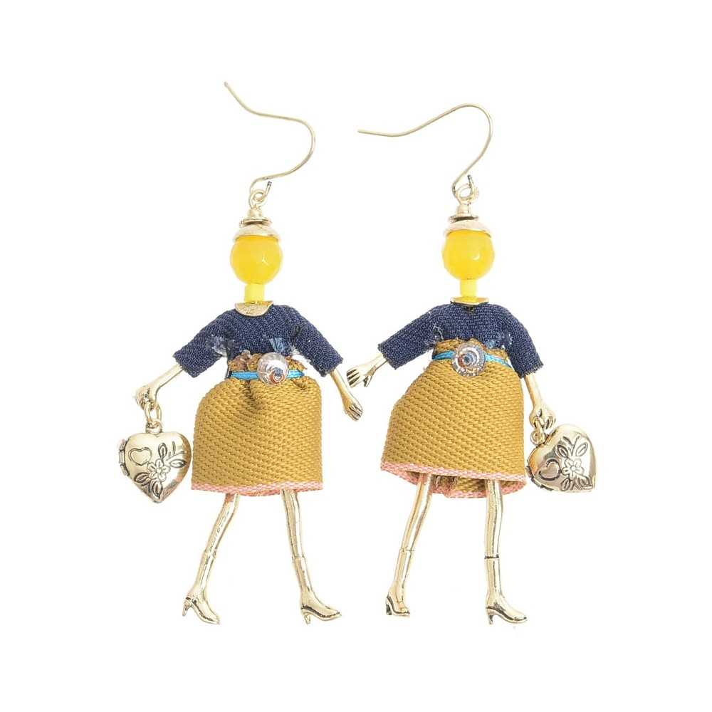 DOLL PENDANT EARRINGS