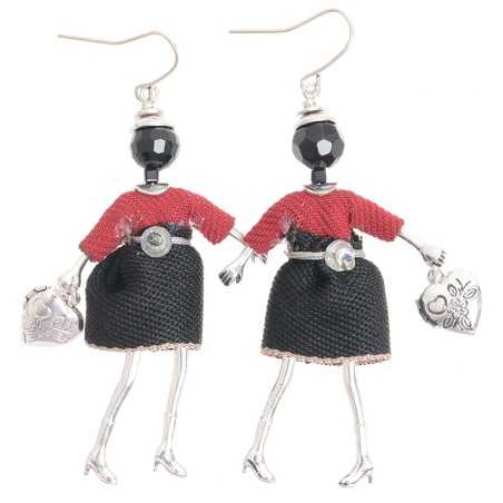 DOLL PENDANT EARRINGS