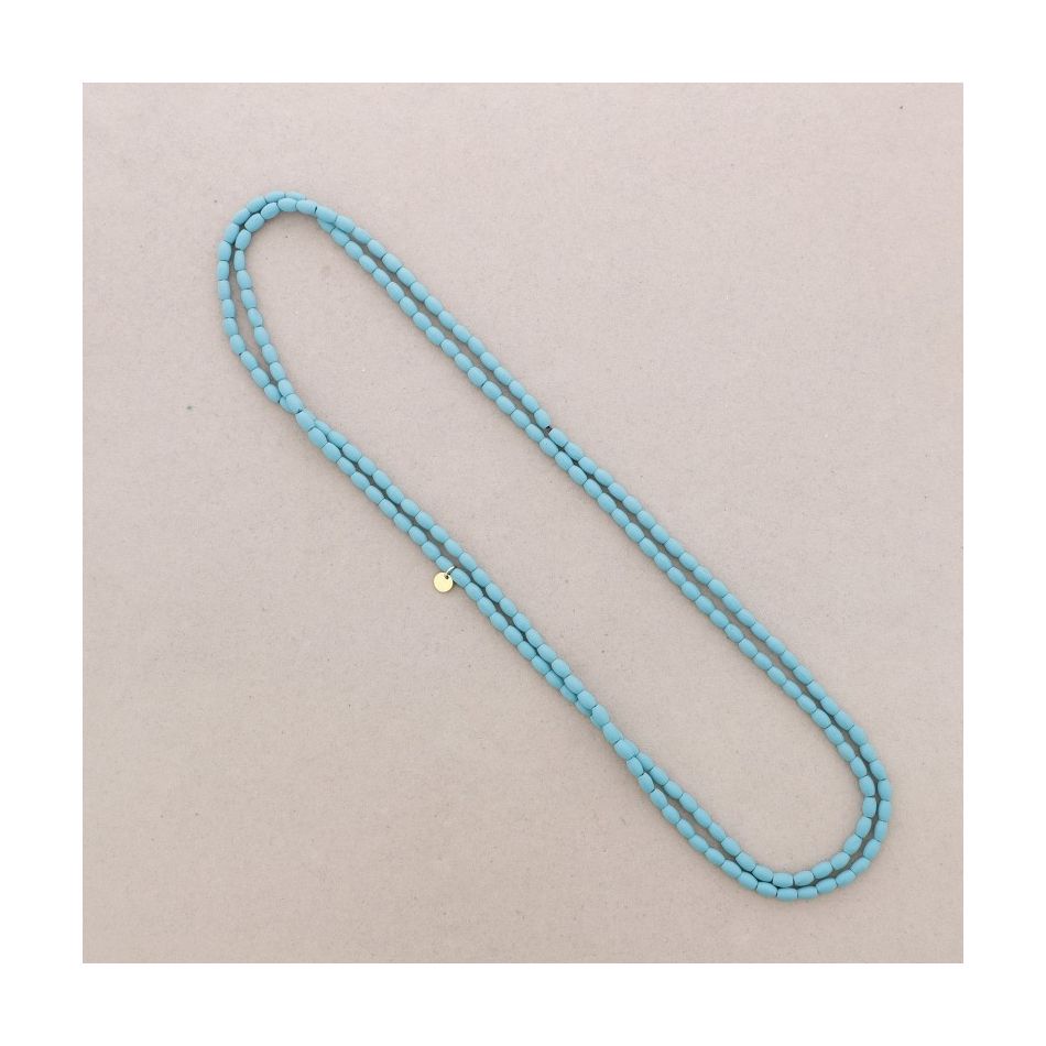 COLLAR LARGO CUENTAS MADERA