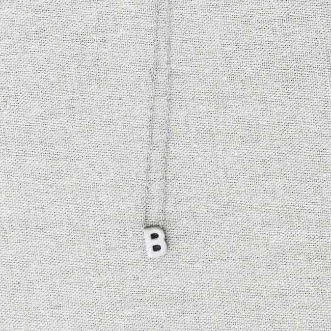 SOLID STEEL LETTER B PENDANT SHORT NECKLACE