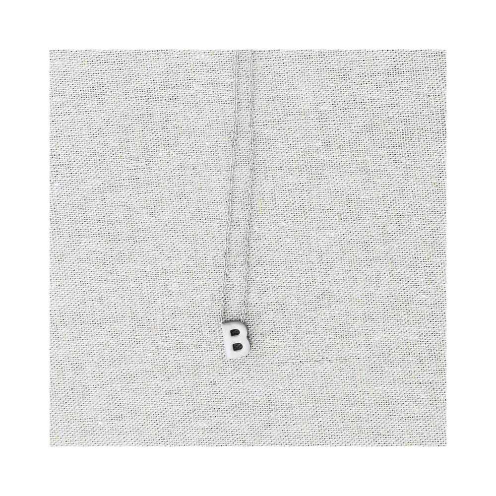SOLID STEEL LETTER B PENDANT SHORT NECKLACE