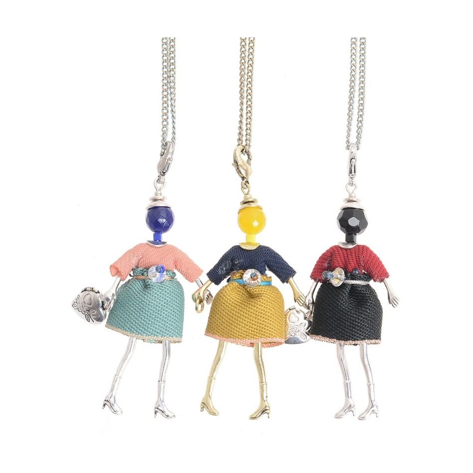 LONG PENDANT NECKLACE MINI DOLL
