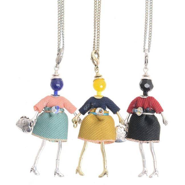 LONG PENDANT NECKLACE MINI DOLL