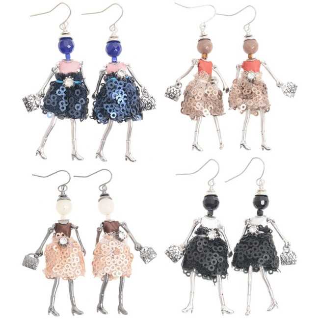 DOLL PENDANT EARRINGS