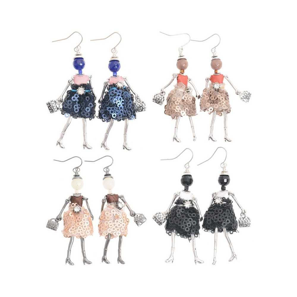 DOLL PENDANT EARRINGS