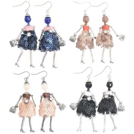 DOLL PENDANT EARRINGS