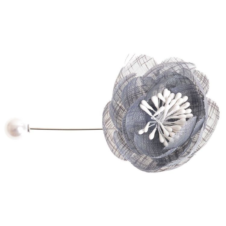 PEARL FLOWER NEEDLE BROOCH