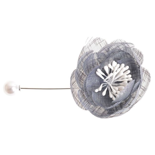 BROCHE AGUJA FLOR PERLA
