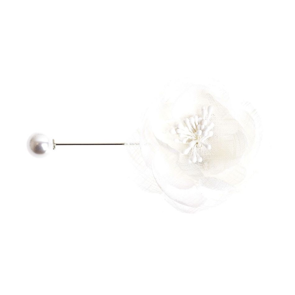 PEARL FLOWER NEEDLE BROOCH