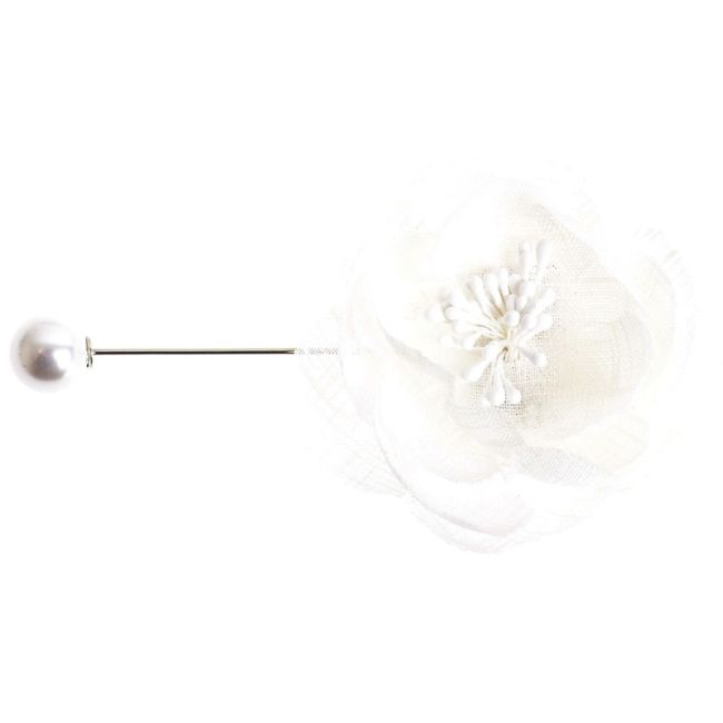 PEARL FLOWER NEEDLE BROOCH