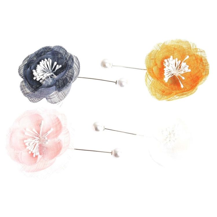 PEARL FLOWER NEEDLE BROOCH 2