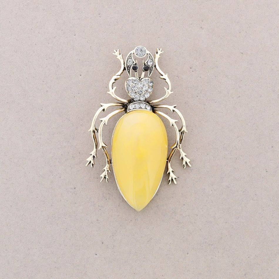 BROCHE INSECTO METAL RESINA STRASS