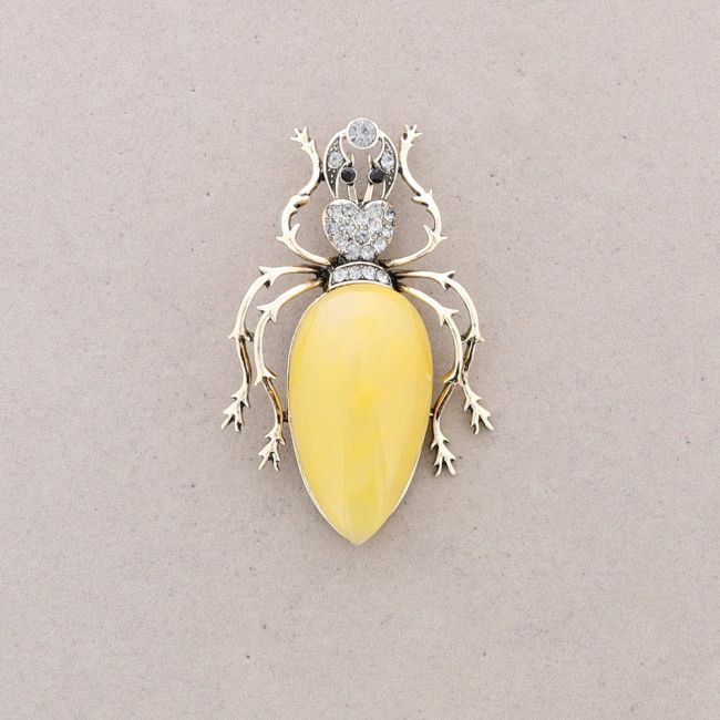 BROCHE INSECTO METAL RESINA STRASS