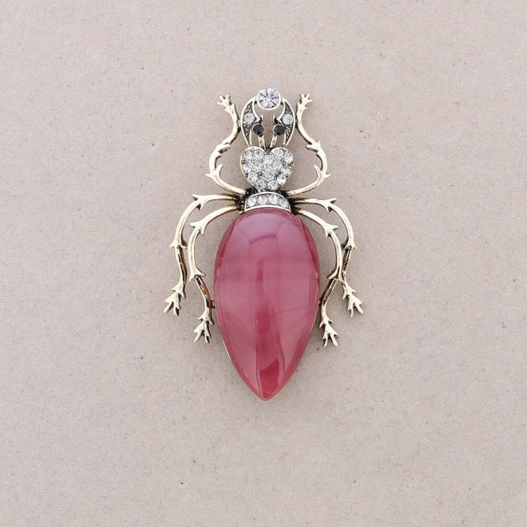 BROCHE INSECTO METAL RESINA STRASS 2