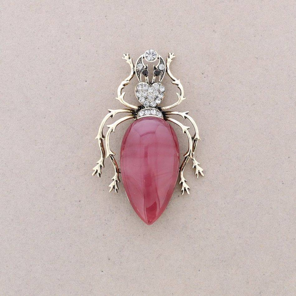 BROCHE INSECTO METAL RESINA STRASS