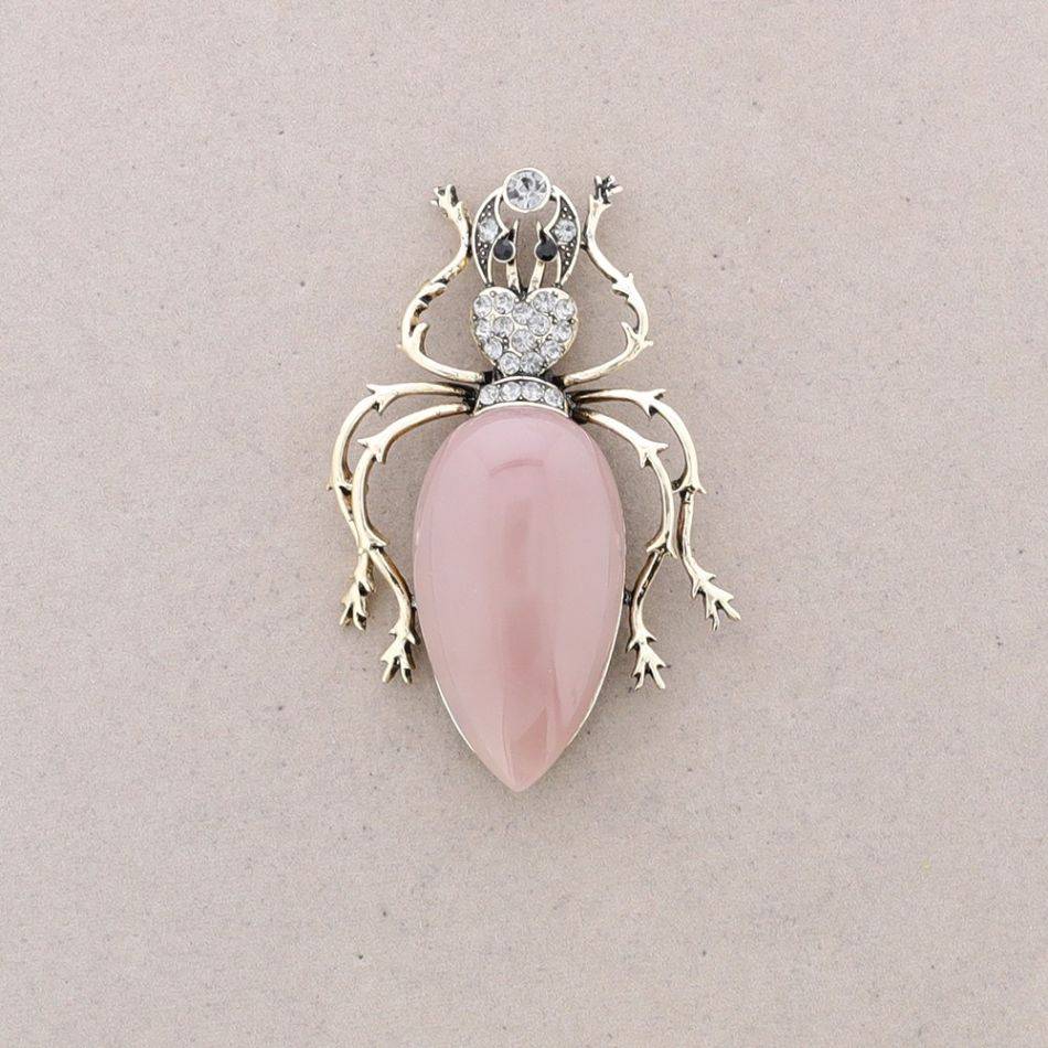 BROCHE INSECTO METAL RESINA STRASS