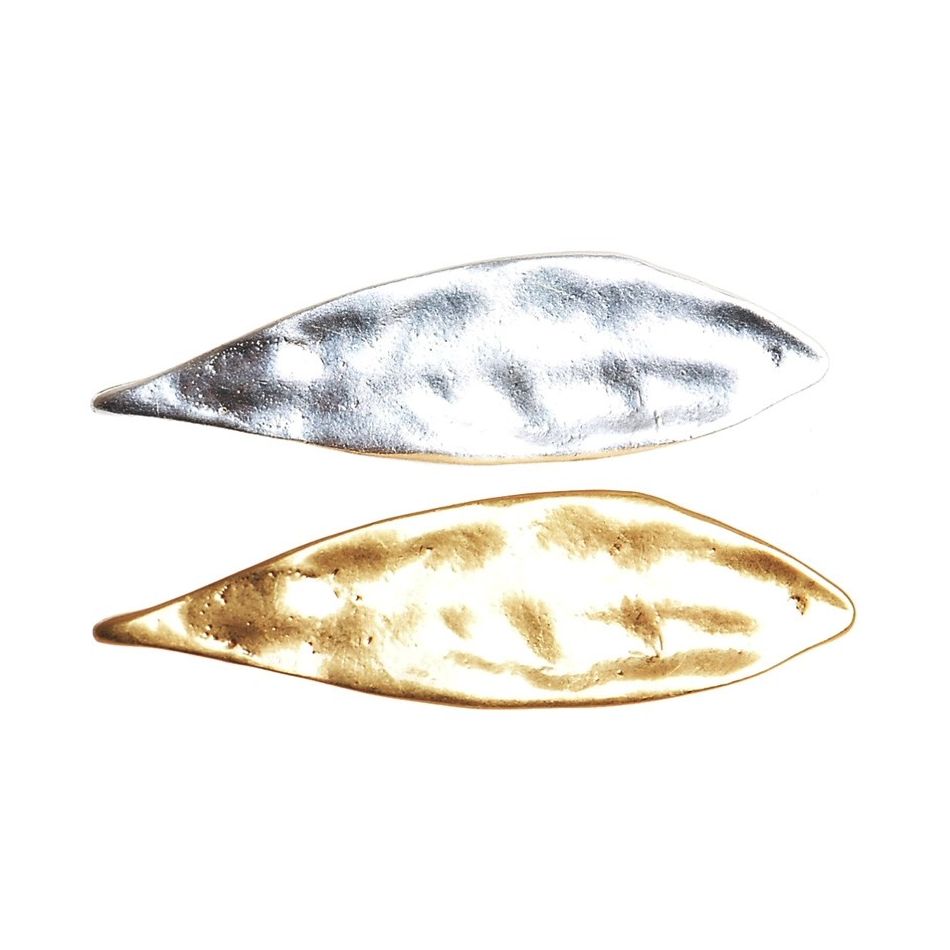 METAL LEAF BROOCH