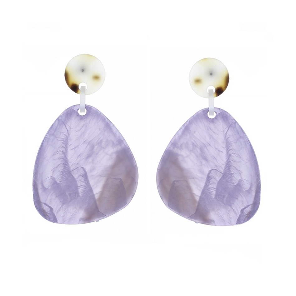 RESIN GEOMETRIC SHAPE EARRINGS