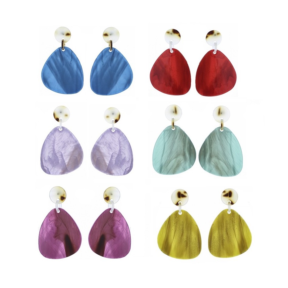 RESIN GEOMETRIC SHAPE EARRINGS