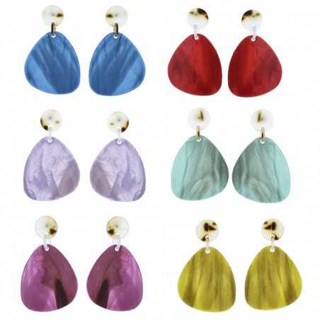 RESIN GEOMETRIC SHAPE EARRINGS