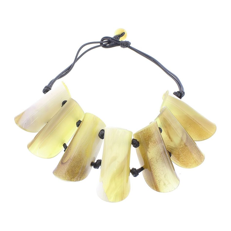 HORN FINISH RESIN SHORT NECKLACE