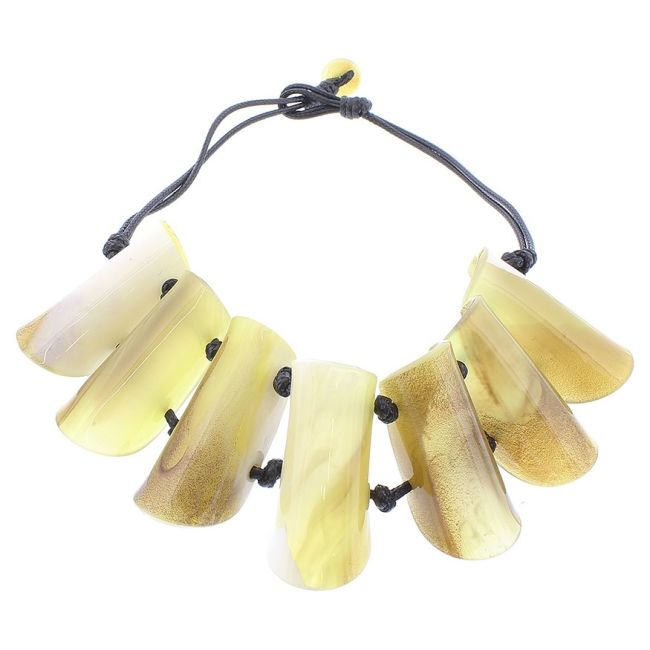 HORN FINISH RESIN SHORT NECKLACE