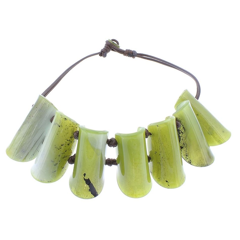 HORN FINISH RESIN SHORT NECKLACE