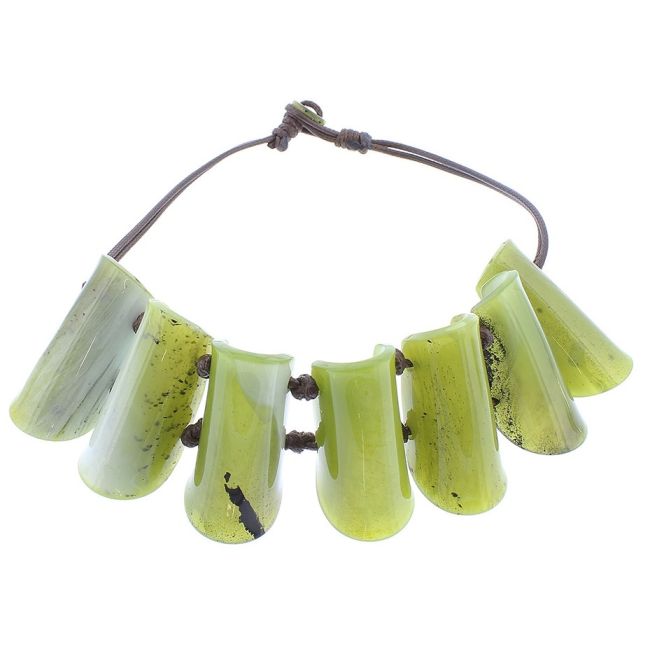 HORN FINISH RESIN SHORT NECKLACE