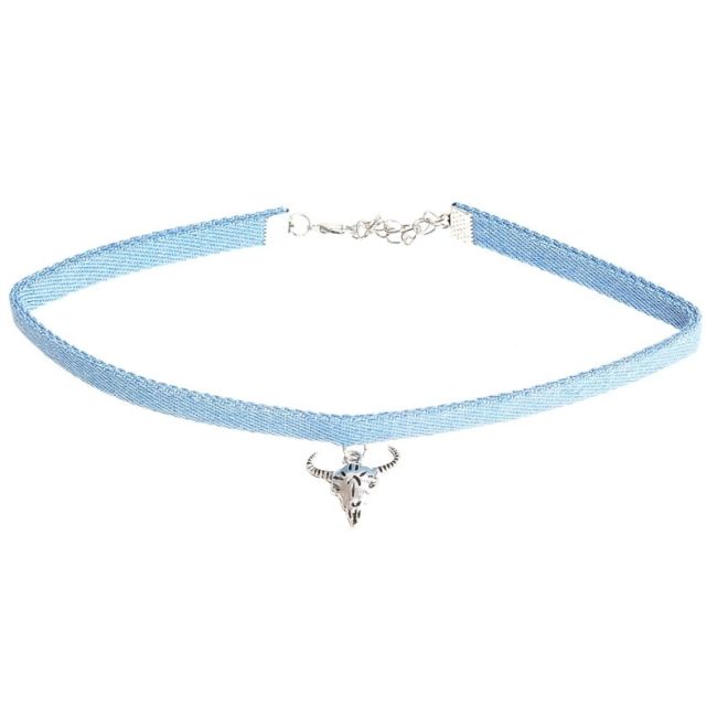 CHOKER COLGANTE METAL CABEZA DE TORO
