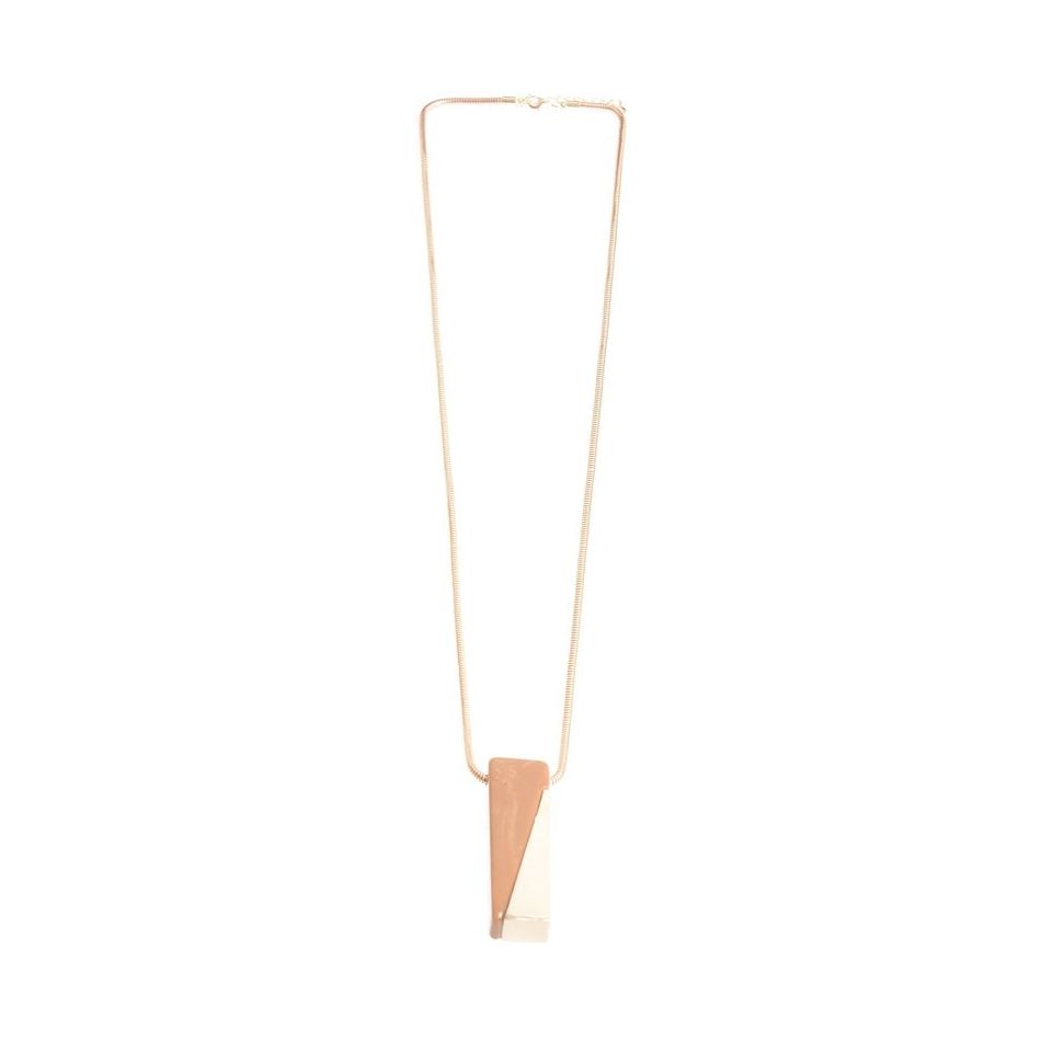 LONG NECKLACE METAL RESIN PENDANT