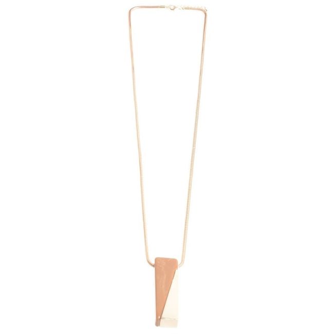 LONG NECKLACE METAL RESIN PENDANT