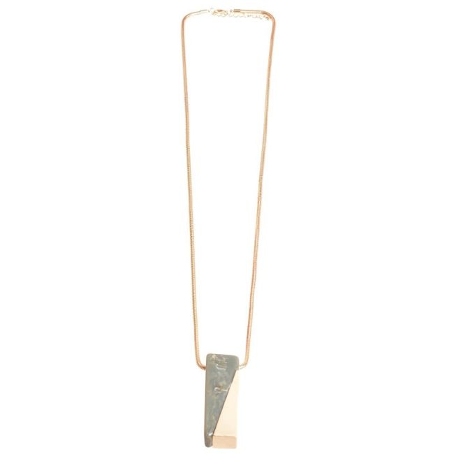 COLLAR LARGO COLGANTE METAL RESINA