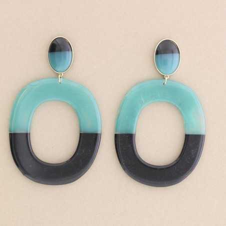 RESIN WIDE RING PENDANT EARRINGS