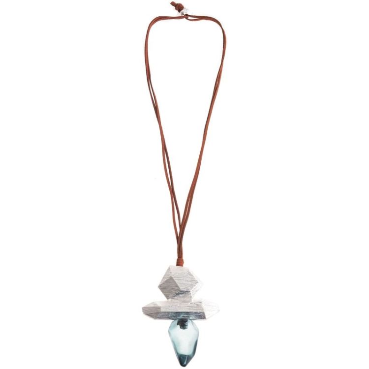 COLLAR LARGO COLGANTE METAL RESINA 2