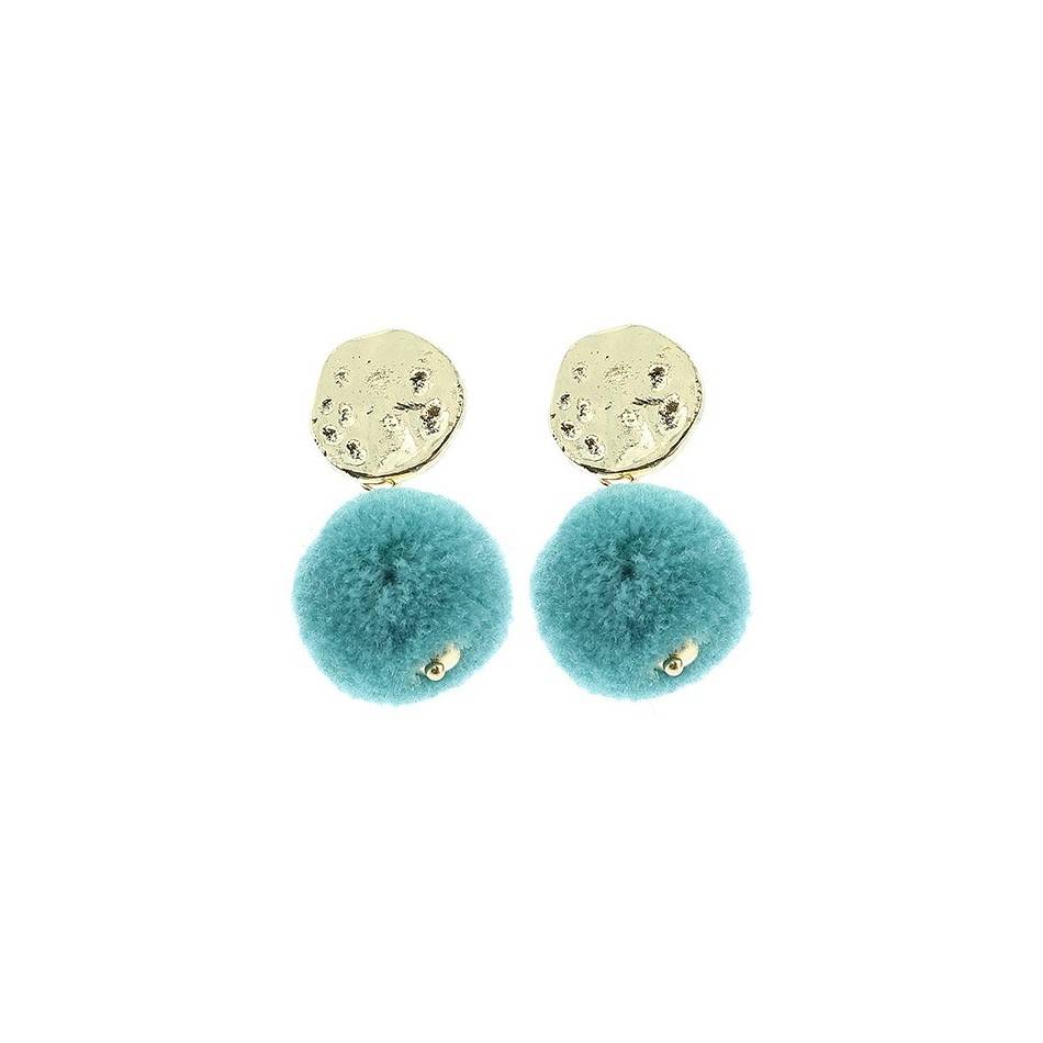 PENDIENTES METAL POMPÓN