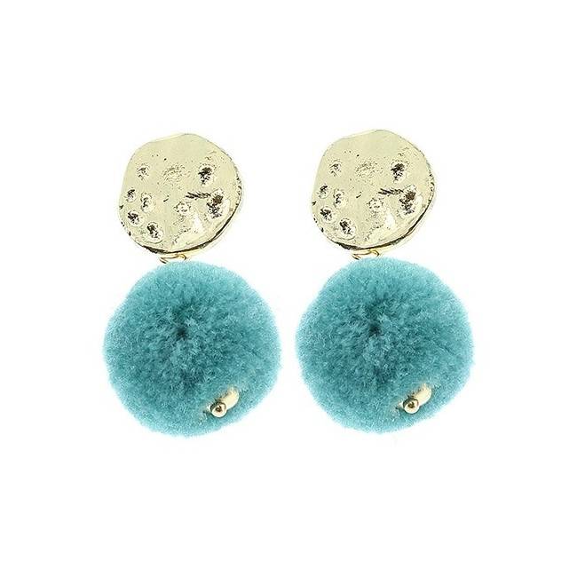 PENDIENTES METAL POMPÓN