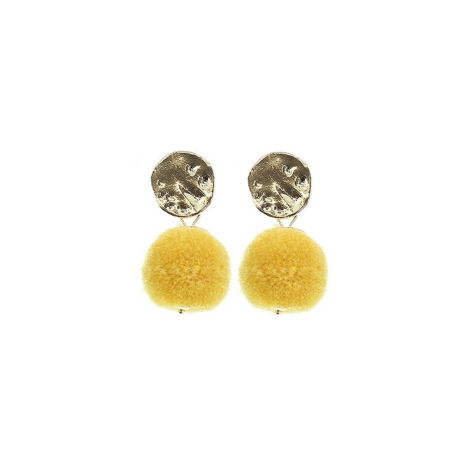PENDIENTES METAL POMPÓN