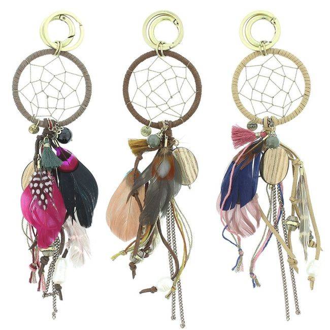 FEATHERS DREAMCATCHER KEYCHAIN