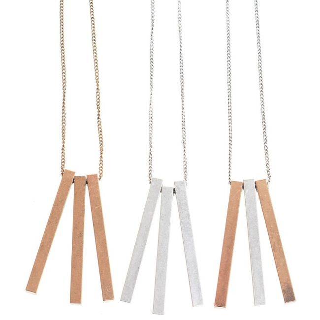 COLLAR LARGO FORMAS GEOMÉTRICAS