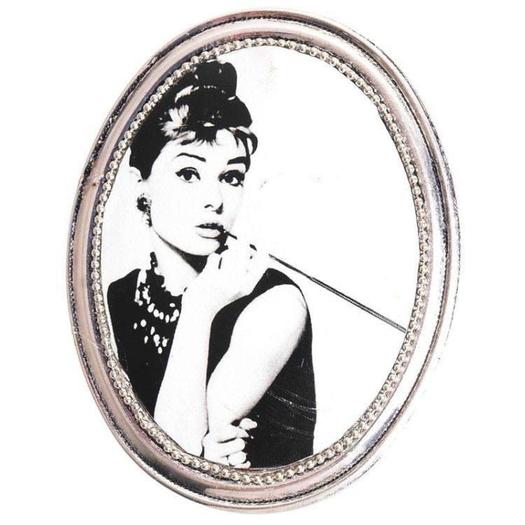 BROCHE METAL DIBUJO TELA