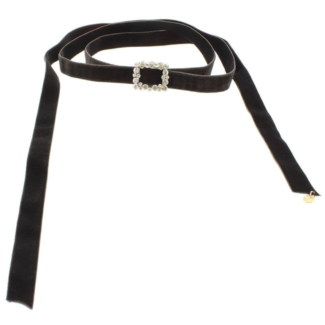 COLLAR LARGO TERCIOPELO STRASS