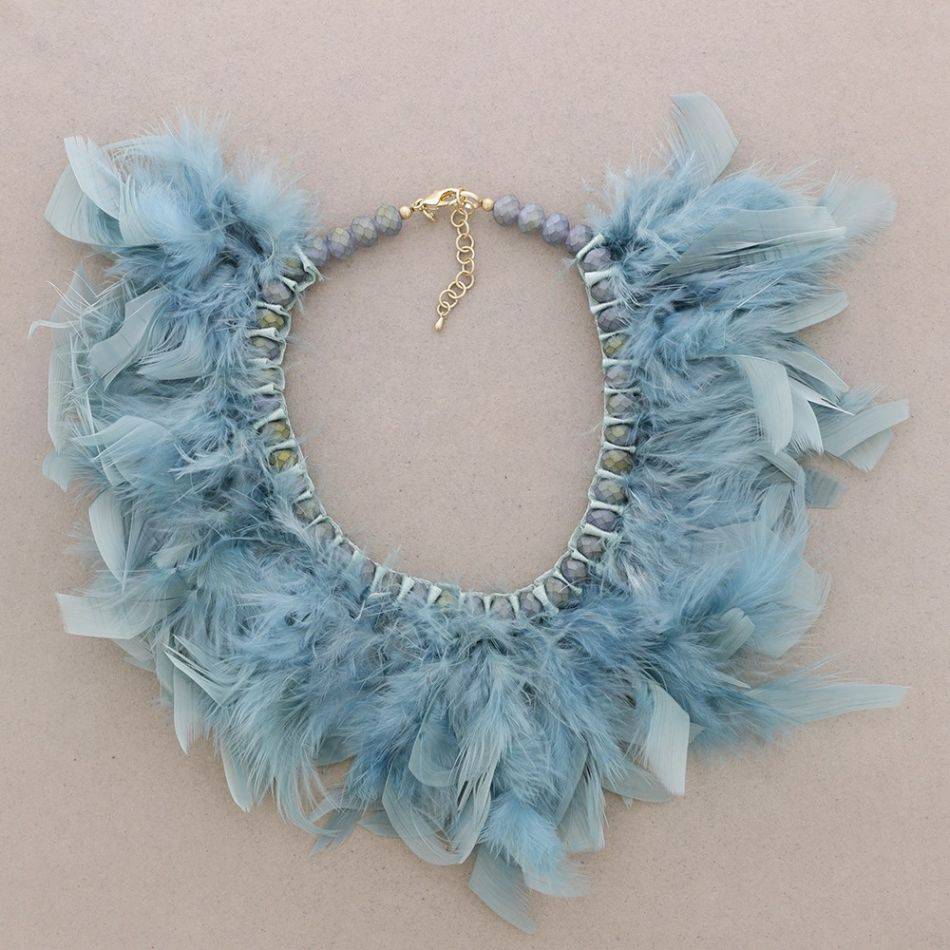 CRYSTAL FEATHERS NECKLACE