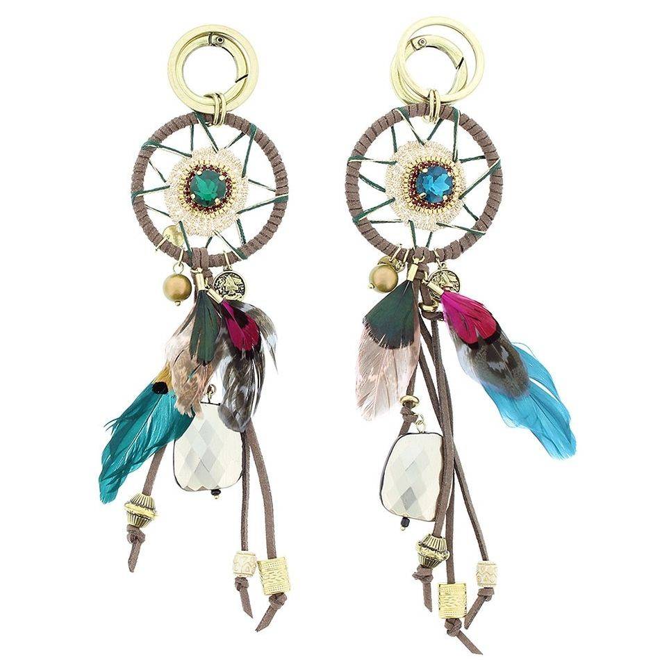 FEATHERS DREAMCATCHER KEYCHAIN