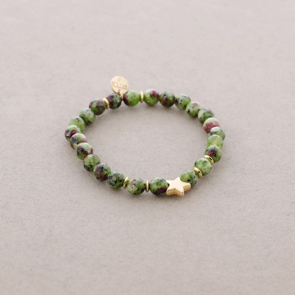 STONE BEADS ELASTIC BRACELET