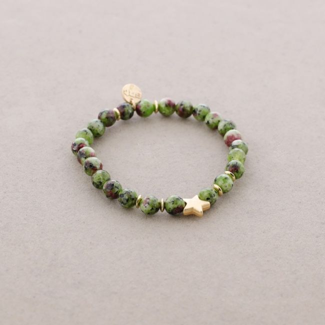 STONE BEADS ELASTIC BRACELET